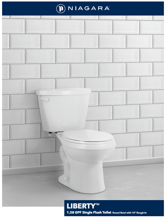 LIBERTY<sup>®</sup> 1.28 GPF 12″ Rough-In Round Toilet