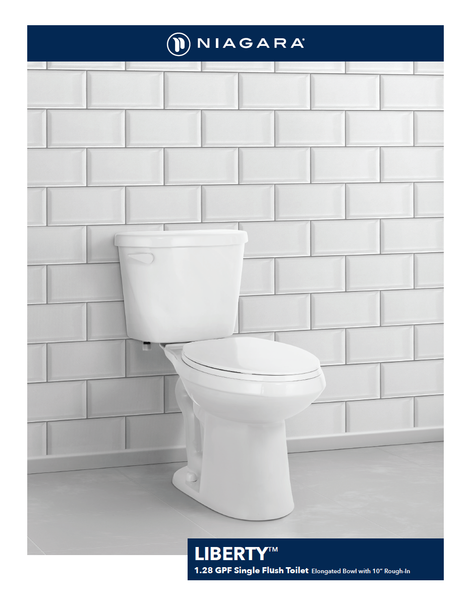 LIBERTY<sup>®</sup> 1.28 GPF 10″ Rough-In Elongated Toilet