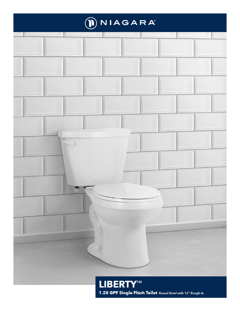 LIBERTY<sup>®</sup> 1.28 GPF 12″ Rough-In Round Toilet