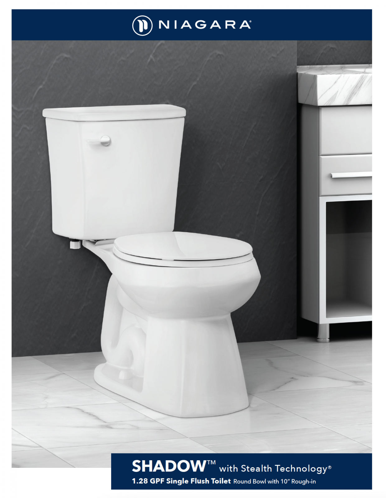 SHADOW<sup>®</sup> 1.28 GPF 10″ Rough-In Round Bowl Toilet