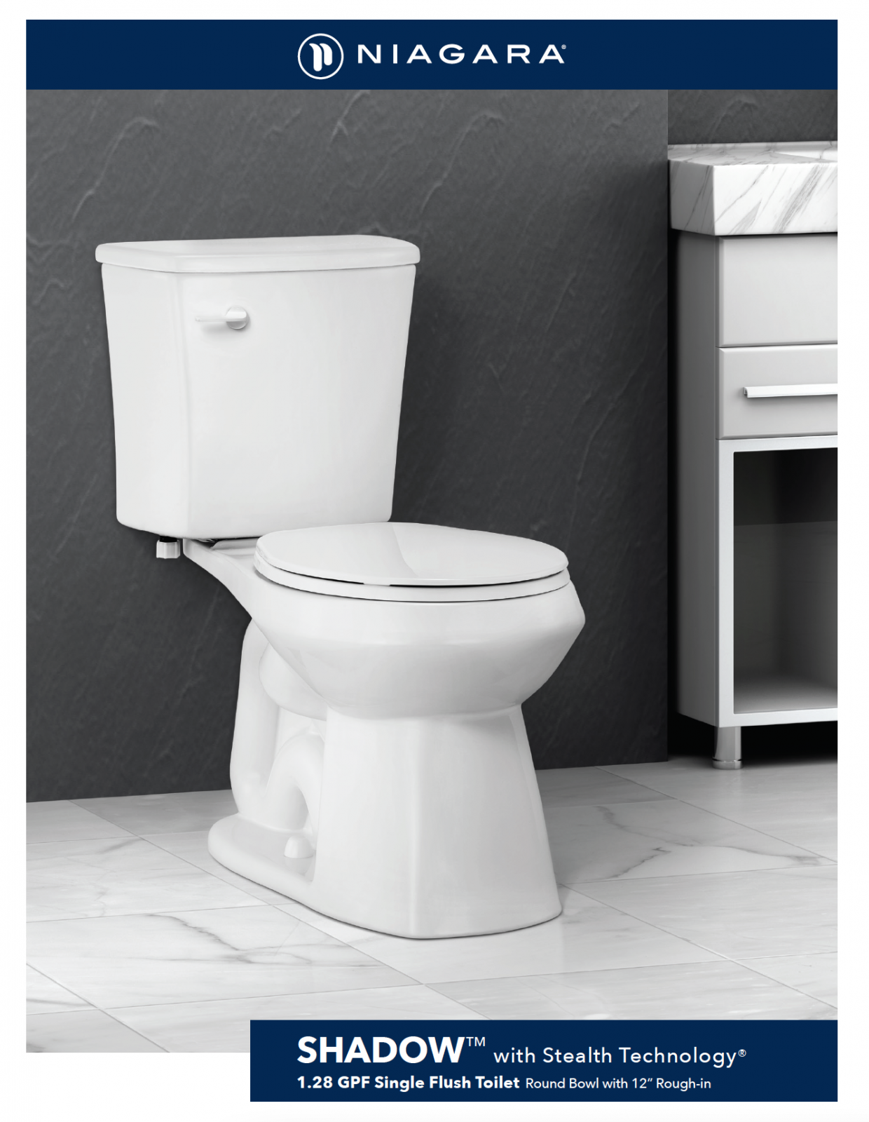 SHADOW<sup>®</sup> 1.28 GPF 12″ Rough-In Round Bowl Toilet