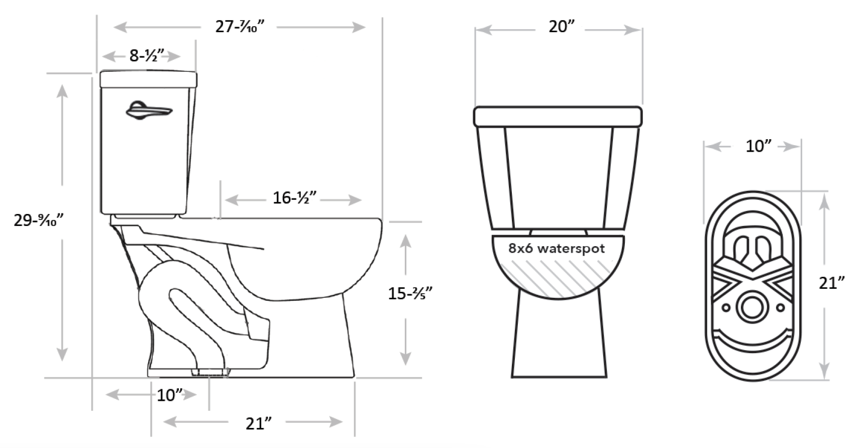 BARRON Round Bowl Toilet technical information