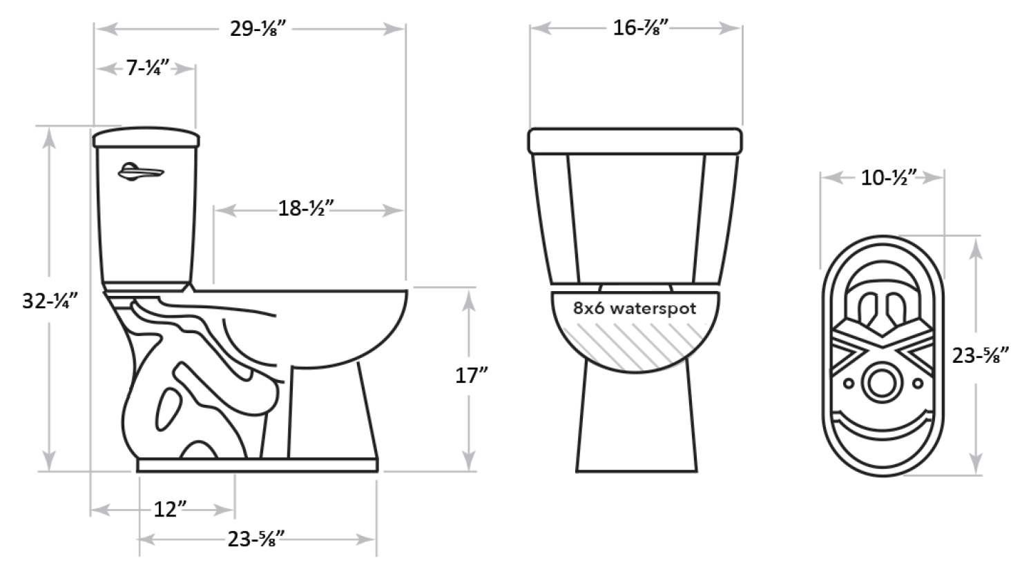 Sabre elongated ADA toilet technical info