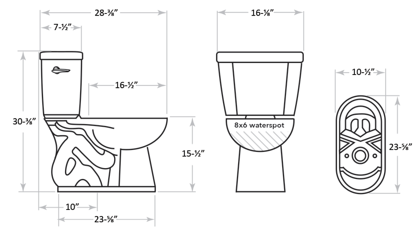 Shadow round bowl toilet technical info