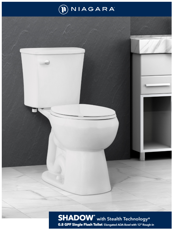 SHADOW<sup>®</sup> 0.8 GPF 12″ Rough-In Elongated Bowl ADA Height Toilet