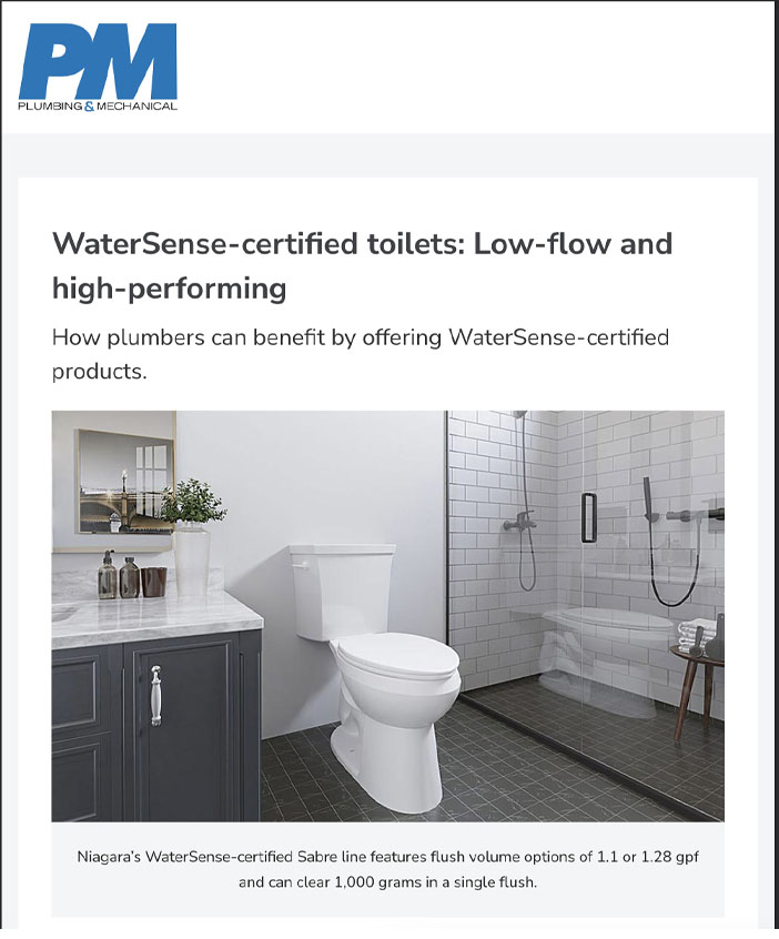 Plumbing & Mechanical WaterSense-certified toilets: Low-flow and high-performing
