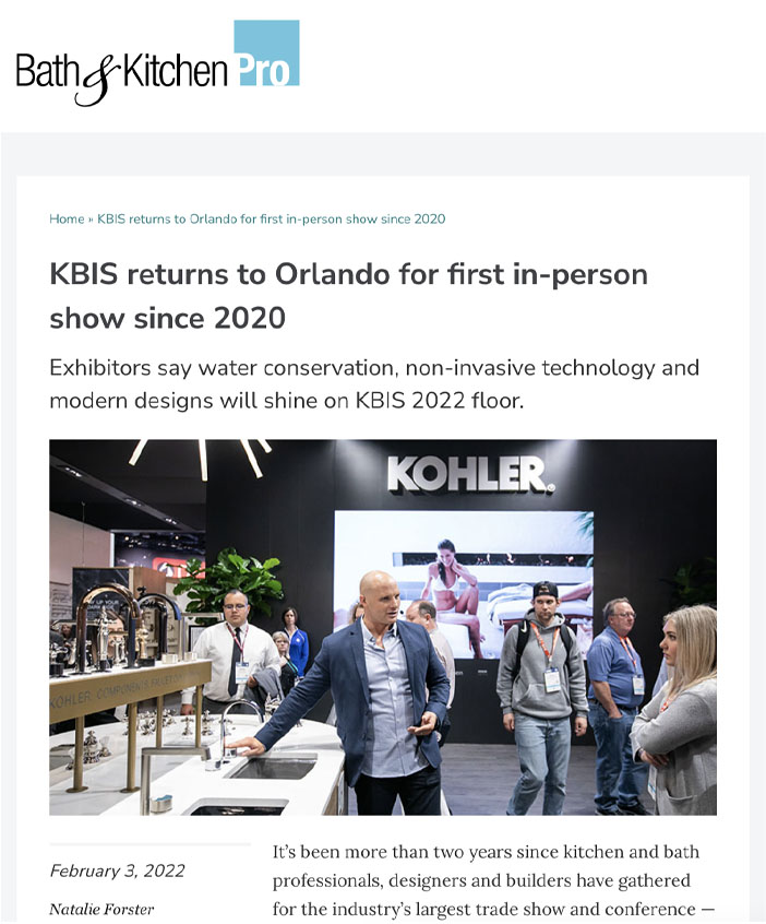 Bath & Kitchen Pro: KBIS returns to Orlando for first in-person show since 2020