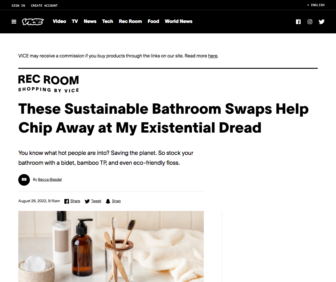 Rec Room - Sustainable Bathroom Swaps