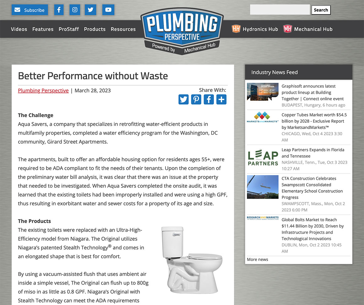 Better Performance Without Waste Toilet Article