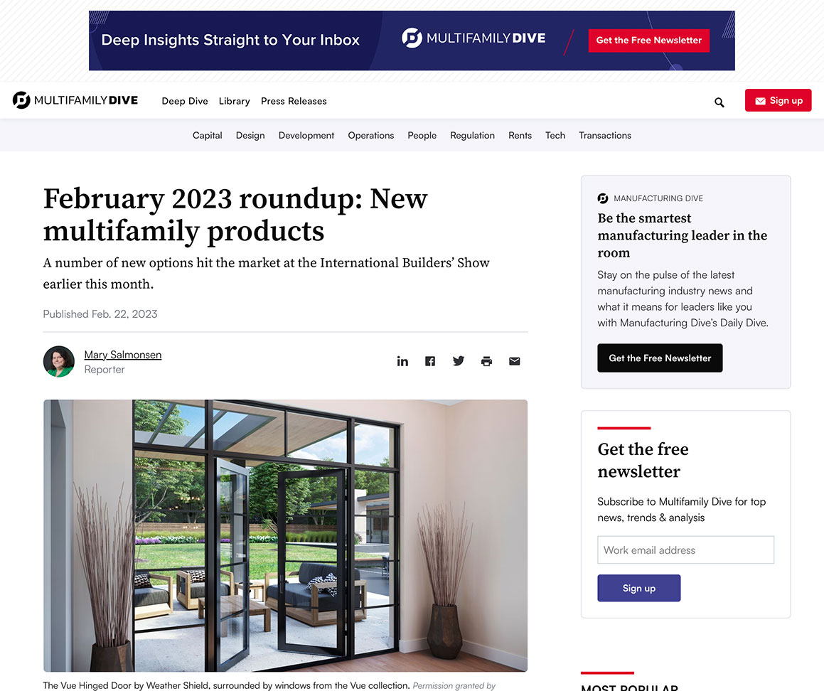 New Multifamily Products - February 2023