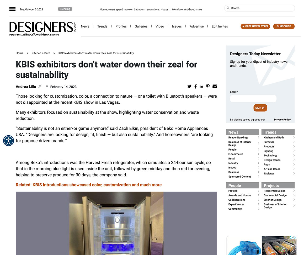 KBIS Water Conservation and Sustainability