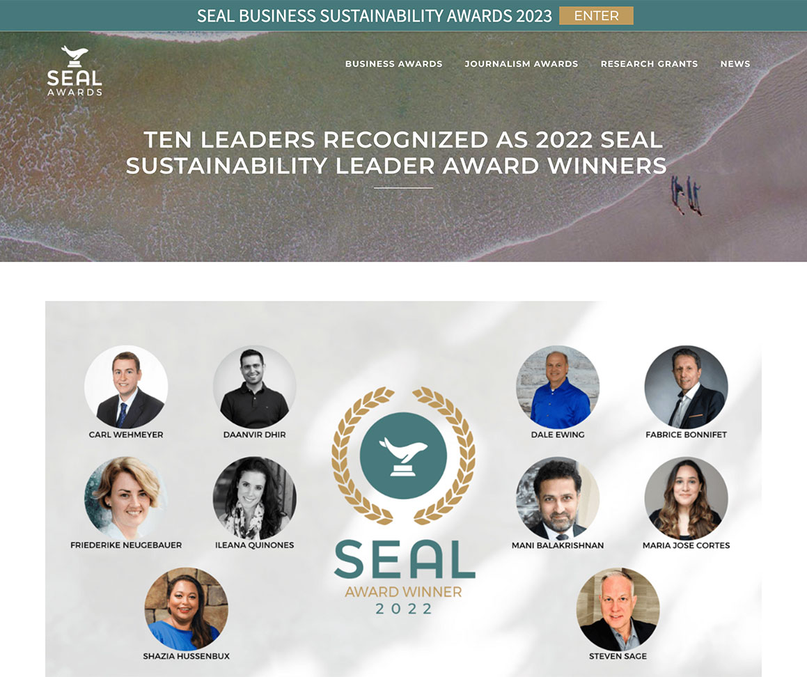SEAL 2022 Sustainability Leader Award Winners