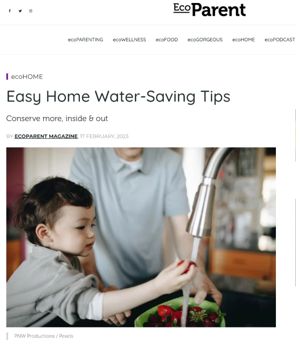 Easy Home Water Saving Tips Article
